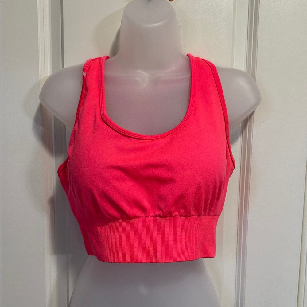 Bright coral sports bra size XL